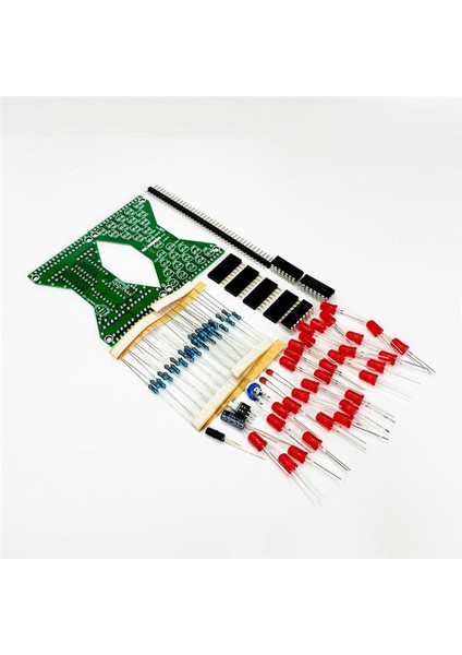 30 LED Elektronik Dıy Kiti Çift Katmanlı Pcb Kartı Bileşenleri Lehimleme Uygulama Paketi Kırmızı LED Kırmızı Işık (Yurt Dışından)