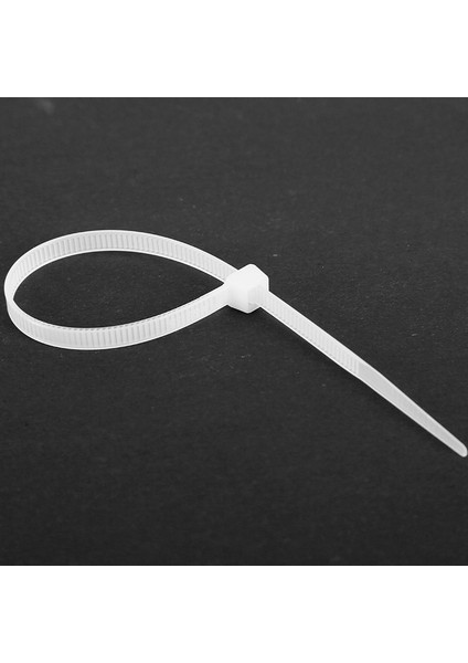 [ayak Izi] 100 Adet/torba Kablo Bağı Kendinden Kilitli Plastik Naylon Kravat Beyaz Organizatör Sabitleme Kablo Tel Kablo Zip Bağları (Yurt Dışından)