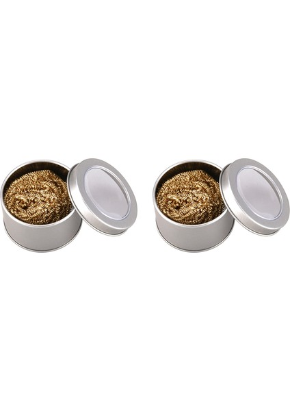 2x Havya Ucu Temizleme Tel Scrubber Temizleyici Topu W Metal Kasa (Yurt Dışından)