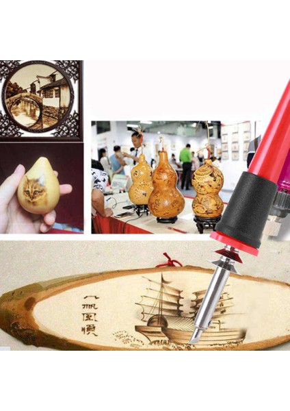 30W Elektrikli Havya Seti Ahşap Yakma Kalem Gravür Oyma Pyrography Aracı (Yurt Dışından)