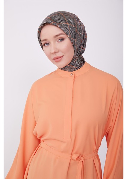 Lastikli Kemerli Tunik 23K4701 Mandarin