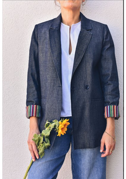 GİYİ Organik Denim Blazer