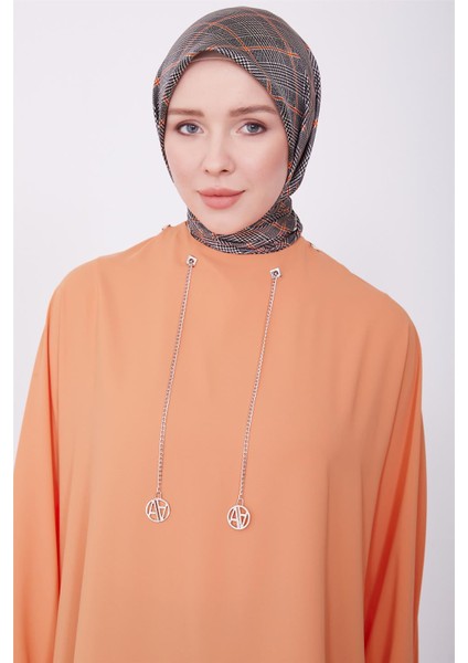 Logolu Zincirli Tunik 23K4702 Mandarin