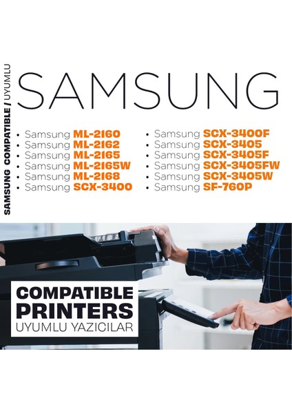 Samsung SCX-3405F Muadil Toner 2'li Paket / MLT-D101S