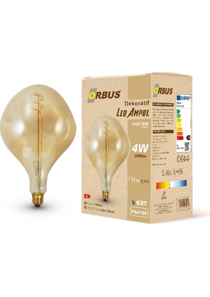 Dekoratif LED Ampul Amber 4W 350LM PSA165