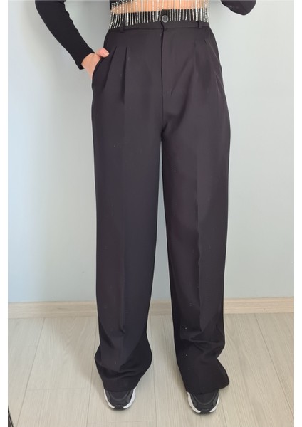 Gabardin Palazzo Pantolon