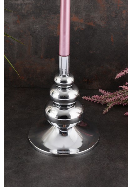 Flora Şamdan Gümüş Kaplama Dekoratif Metal Mumluk Ob fiyatları