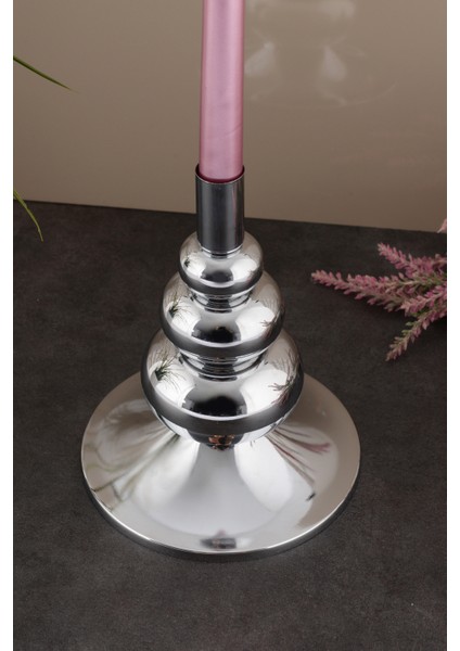 Flora Şamdan Gümüş Kaplama Dekoratif Metal Mumluk Ob fırsatları