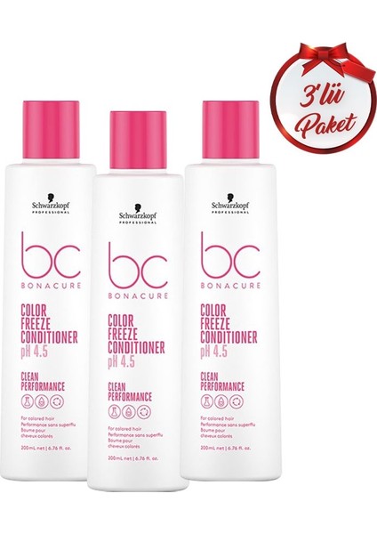 Bonacure Bc Clean Renk Koruyucu Saç Kremi 200 ml 3 Adet