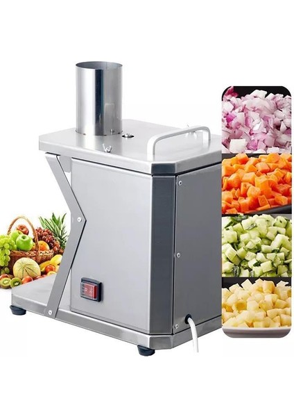 Ex-06 Elektrikli Paslanmaz Çelik Meyve Sebze Gıda Küp Makinesi
