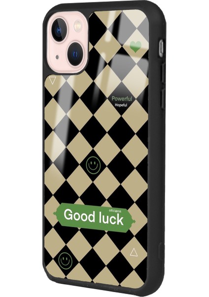 Apple iPhone 13 Good Luck Tasarımlı Glossy Telefon Kılıfı