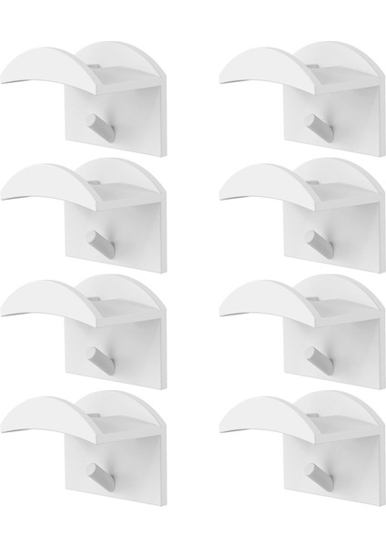 Beyzbol Şapkası Rafı Şapka Tutucu Raf Organizatör Depolama Beyzbol Kapakları Askıları Raf Asılı Organizatör Kapı 8 Adet Beyaz (Yurt Dışından)