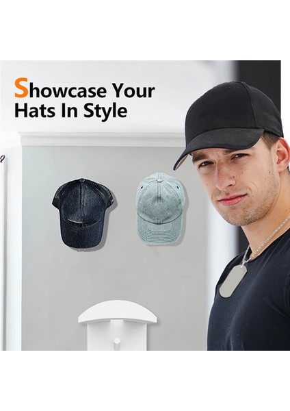 Beyzbol Şapkası Rafı Şapka Tutucu Raf Organizatör Depolama Beyzbol Kapakları Askıları Raf Asılı Organizatör Kapı 8 Adet Beyaz (Yurt Dışından) indirimleri