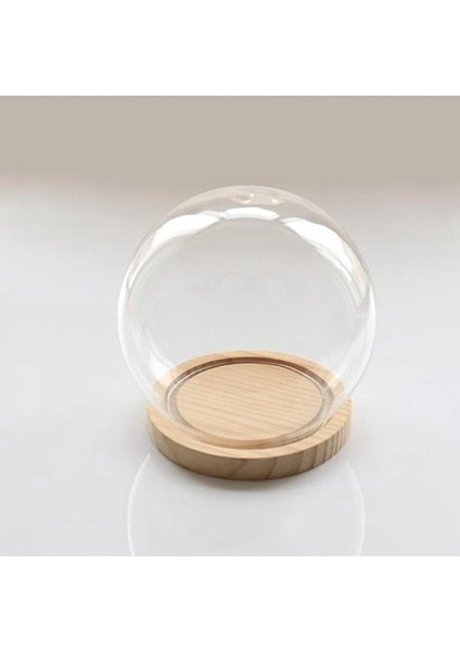 Ahşap Zeminli Dekoratif Cam Çan, Şeffaf Cam Kap Mikro Peyzaj Bahçe Dıy Teraryum Kabı (Yurt Dışından) fırsatları