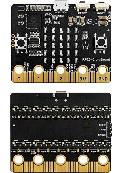 RP2040 Geliştirme Kartı Için Python Programlama Kartı Boyutu ve Bağlantı Noktası Yüksek Uyumlu Mini Bit Pico Kartı (Yurt Dışından)