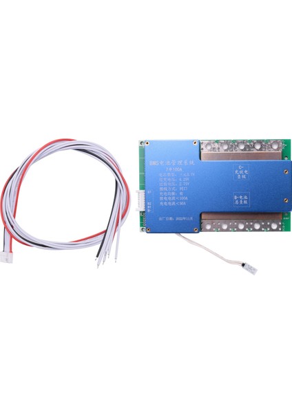 Bms 7s 24V 100A 18650 Lityum Paket Kartı Bms Ekolayzer Pcb Sıcaklık Koruma Kemer Hattı (Yurt Dışından)