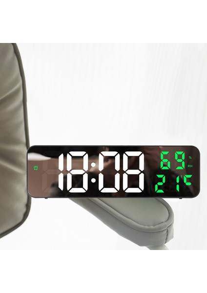 Büyük Ekranlı Dijital LED Çalar Saat Dijital Ekran Saat Sıcaklık Göstergesi Saat Oturma Odası Dekoratif Saat Için (Yurt Dışından)