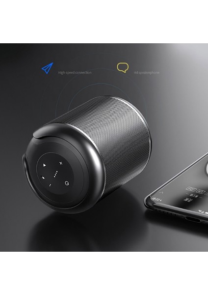 Kablosuz Bluetooth Hoparlör Subwoofer Mini Çalar Açık Taşınabilir Yüksek Hacimli Cep Telefonu Küçük Çelik Top (Yurt Dışından)