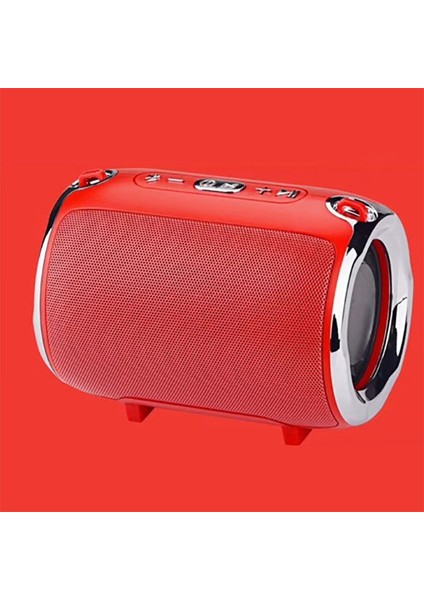 S518 Kablosuz Bluetooth Hoparlör Taşınabilir Omuz Subwoofer Cep Telefonu Tws Taşınabilir Mini Ses Kırmızı (Yurt Dışından)