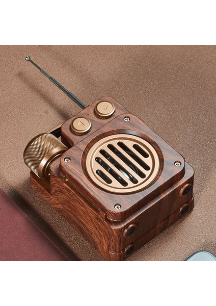 Retro Radyo Kablosuz Bluetooth Radyo Hoparlör Taşınabilir Kablosuz Vintage Hoparlör Ev Dış Mekan Için Eski Moda Stil Radyo (Yurt Dışından)
