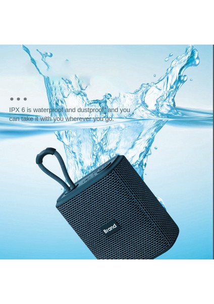 Ipx6 Su Geçirmez Duş Bluetooth Hoparlör Plaj Açık Kırmızı Için Hd Ses ile Taşınabilir Kablosuz Açık Hoparlör (Yurt Dışından)