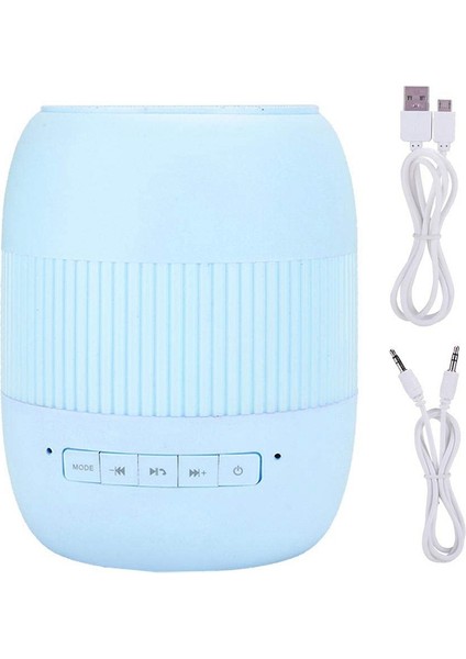 Bluetooth Hoparlör, Taşınabilir 2000 Mah Temas Kontrollü LED Renkli Gece Işığı Lambası Müzik Akıllı Telefon/tablet/dizüstü Bilgisayar Için Gürültü Önleyici Mikrofon ile (Mavi) (Yurt Dışından)