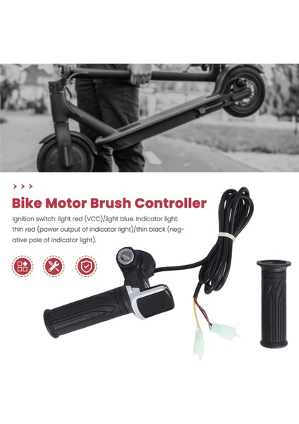 36V 1000W Elektrikli Scooter Fırçalanmış Kontrol Motoru + Gaz Kelebeği Kavrama Kiti Elektrikli Scooter Bisiklet E-Bisiklet Için (Yurt Dışından)