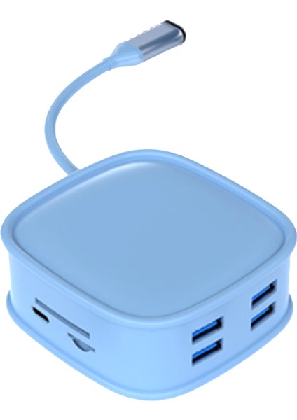 10'u 1 Arada USB 3.0 C Hub Adaptörü Tip-C - 4K - Uyumlu RJ45 Lan Ethernet Çoklu USB Verileri 100W Pd-Hub Ayırıcı(B) (Yurt Dışından)
