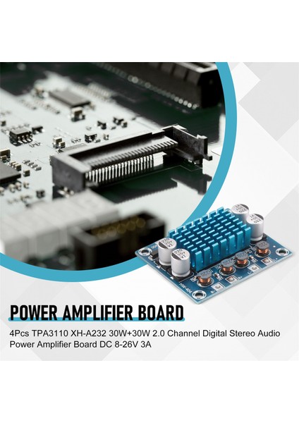 4 Adet TPA3110 XH-A232 30W+30W 2.0 Kanal Dijital Stereo Ses Güç Amplifikatörü Kurulu Dc 8-26V 3A (Yurt Dışından)