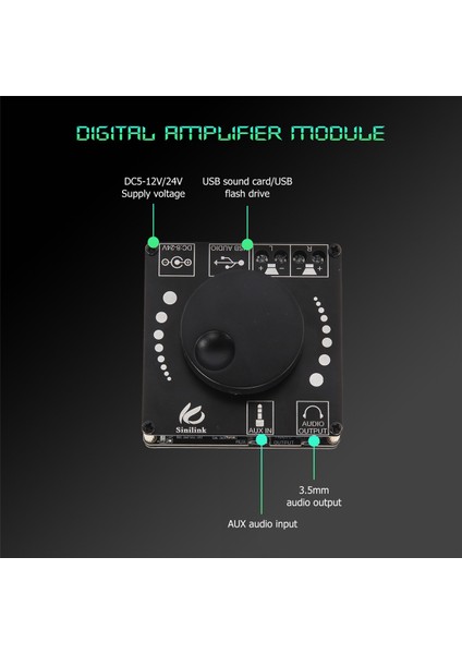 XY-AP50L Mini Bluetooth 5.0 50W+50W Kablosuz Ses Gücü Dijital Amplifikatör Kurulu Stereo Amp 3.5mm Aux USB App (Yurt Dışından) modelleri