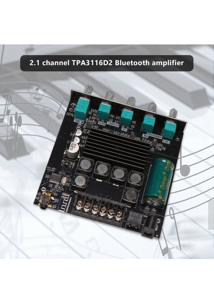-TB21 TPA3116D2 Bluetooth 5.0 Subwoofer Amplifikatör Kartı 50WX2+100W 2.1 Kanal Güç Ses Stereo Amplifikatör Kartı (Yurt Dışından)
