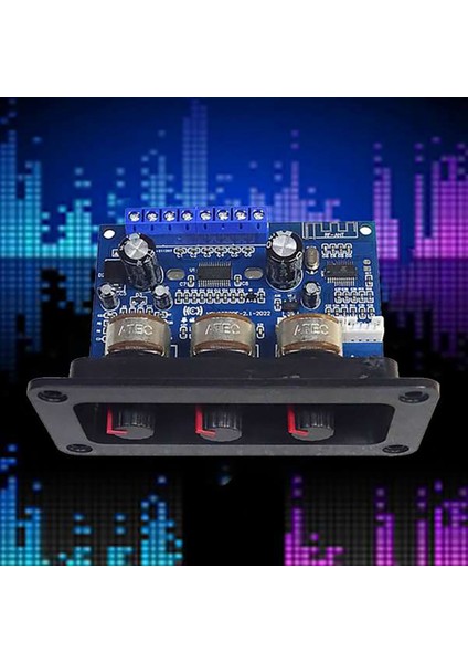 2.1 Kanal Bluetooth 5.0 Ses Amplifikatörü Kurulu 2X25W+50W Subwoofer D Sınıfı Amplifikatör Kartı Kiti Dc Dişi + Aux Kablosu (Yurt Dışından)