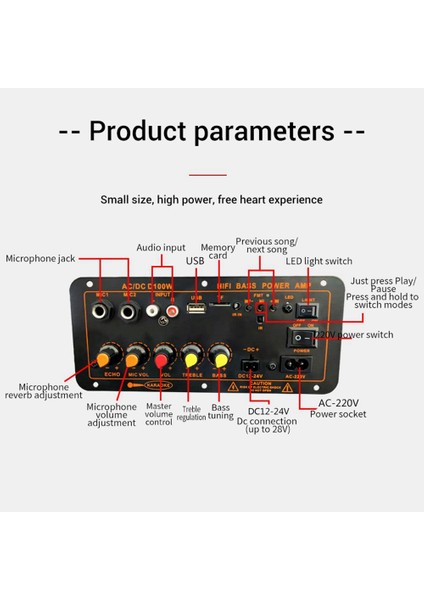 Max 300W Bluetooth Amplifikatör Kurulu 12V 24V 220V Subwoofer Amplifikatör Kurulu Destek Mikrofon Araba Ev Ses Için Ab Tak (Yurt Dışından)