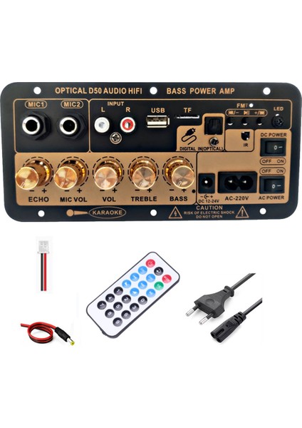 Optik Ses Girişi ile Bluetooth Dijital Amplifikatör Kurulu Karaoke Amplifikatör Ev/araba Subwoofer Amplifikatör Kurulu (Ab Tak) (Yurt Dışından)