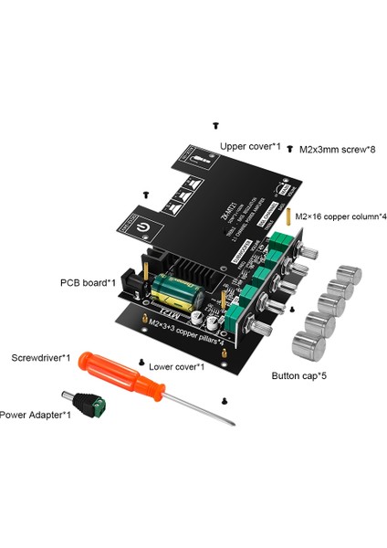 -MT21 Dijital Güç Amplifikatörü Kartı 50WX2+100W 2.1 Kanal Aux+Bt5.0 Yüksek Düşük Tonlu Süper Bas Güç Amplifikatörü Kartı (Yurt Dışından) fırsatları