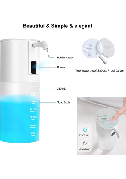 Sabunluk, Kızılötesi Sensörlü Temassız Köpük Sabunluk, Banyo Beyaz Için Su Geçirmez Köpük Sabunluk (Yurt Dışından) modelleri