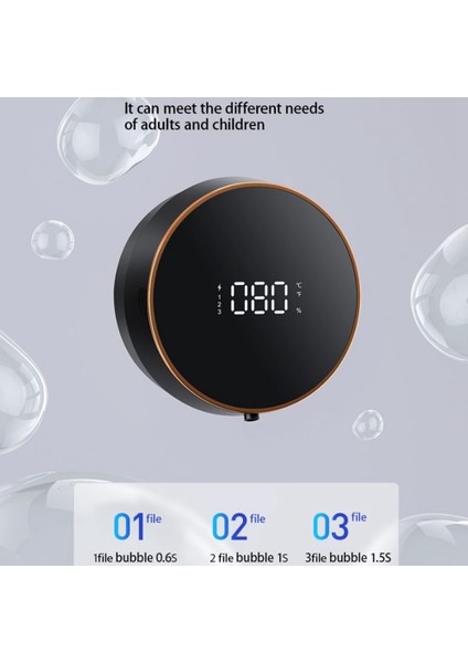 Fotoselli Otomatik Sensör Sabunluk Köpük Tip-C Şarjlı Akıllı Indüksiyonlu El Yıkama Makinesi, Sıcaklık Siyahı (Yurt Dışından) fiyatları