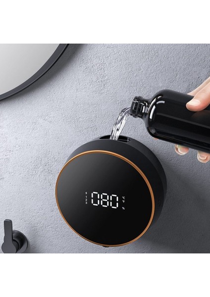 Fotoselli Otomatik Sensör Sabunluk Köpük Tip-C Şarjlı Akıllı Indüksiyonlu El Yıkama Makinesi, Sıcaklık Siyahı (Yurt Dışından) modelleri