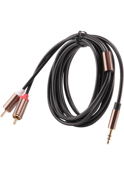 Jack 3.5mm - 2 Rca Ses Kablosu Aux Splitter 3.5mm Stereo Erkek - Erkek Rca Adaptörü 2 Hoparlör Kablosu 1 M (Yurt Dışından)