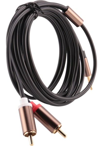 Jack 3.5mm - 2 Rca Ses Kablosu Aux Splitter 3.5mm Stereo Erkek - Erkek Rca Adaptörü 2 Hoparlör Kablosu 1 M (Yurt Dışından)