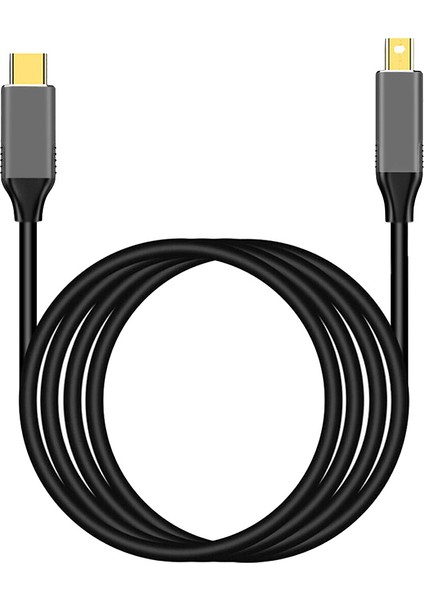 USB C - Mini Displayport Kablosu 3 - Mini Dp Kablosu Için USB Tip C 4K Adaptör Kablosu (Yurt Dışından)