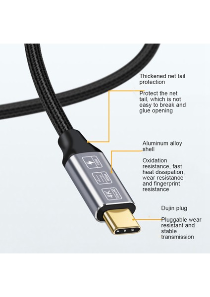 USB 3.1'den Tip C'ye 10 GB 100 W Telefon Ses Video Hd Projeksiyon Için Yüksek Hızlı Iletim Veri Kablosu Tip-C 0.5 M (Yurt Dışından) fırsatları