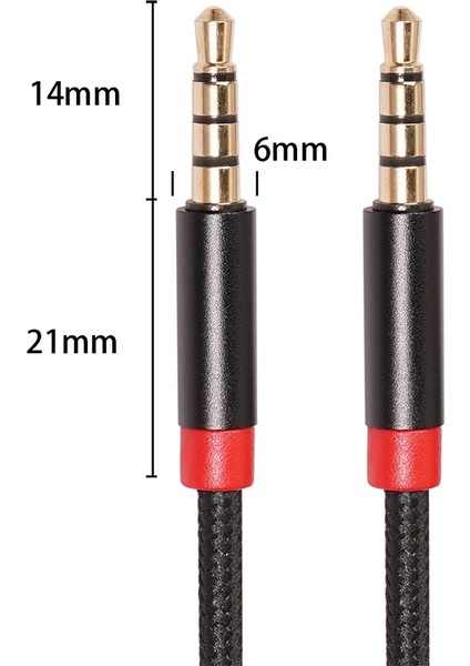 3.5mm Jack Aux Ses Erkek Kadın Uzatma Kablosu Pc Kulaklık Için Mikrofon Stereo 3.5 Ses Adaptörü (1m) (Yurt Dışından)