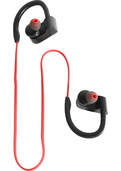 Spor Kablosuz Kulaklık Bluetooth Kulaklık Mic Gürültü Önleyici Bas Bluetooth Kulaklık (Siyah + Kırmızı) (Yurt Dışından)