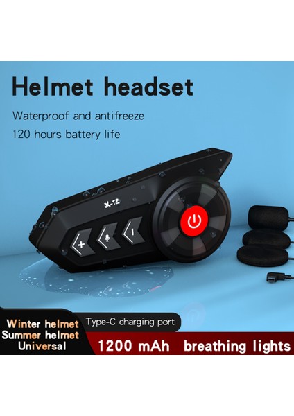 Motosiklet Kask Kulaklık Bluetooth 5.0 Kablosuz Kulaklıklar Bisiklet Çağrı Kask Kulaklık Müzik Kulaklık A (Yurt Dışından)