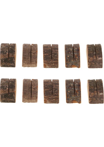 10 Ahşap Numaraları Kart Sahipleri Yarım Yuvarlar El Sanatları Seçeneği 1-10 (Yurt Dışından)