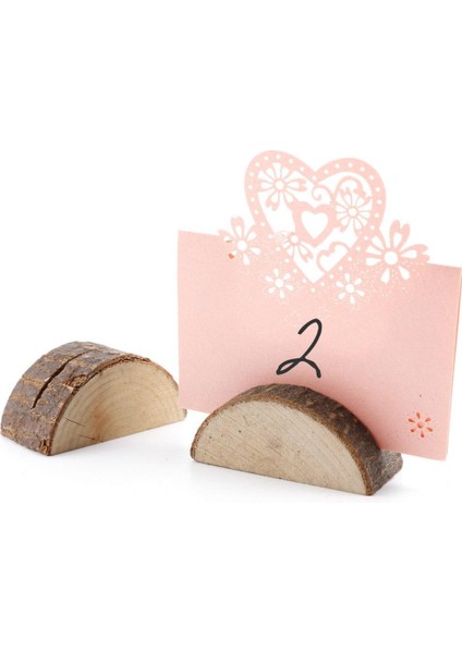 10 Ahşap Numaraları Kart Sahipleri Yarım Yuvarlar El Sanatları Seçeneği 1-10 (Yurt Dışından) indirimleri