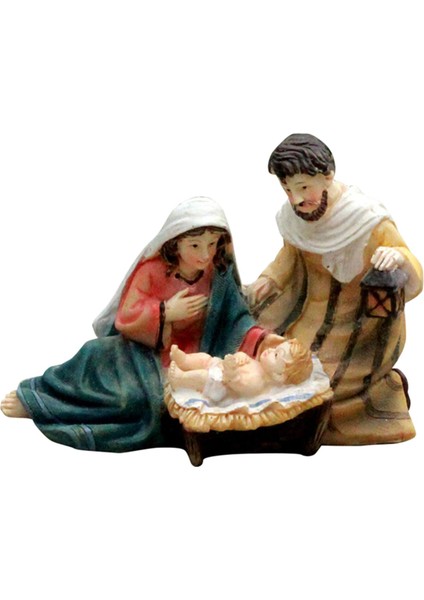 Aile Reçine Heykeli Isa Joseph Figürler Dekor 12.5X7X10 cm C Açıığı (Yurt Dışından) fiyatları