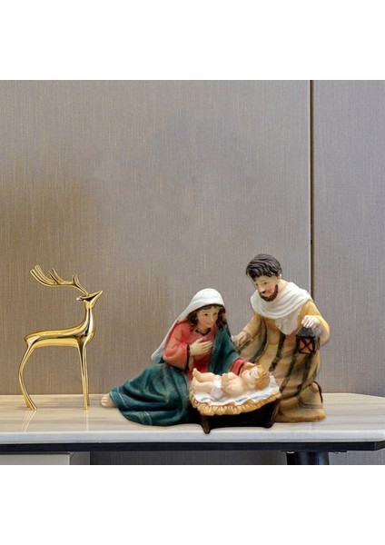 Aile Reçine Heykeli Isa Joseph Figürler Dekor 12.5X7X10 cm C Açıığı (Yurt Dışından) fırsatları