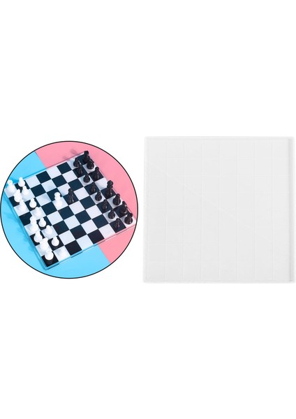 Reçine 3D Satranç Şekli Döküm Yapımı 31X31 cm Satranç Tahtası (Yurt Dışından) fırsatları